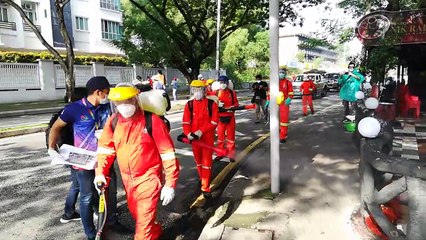 DBKL动员150人   大城堡全面展开消毒工作