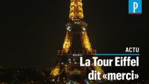 La Tour Eiffel s'illumine et dit «merci» aux soignants