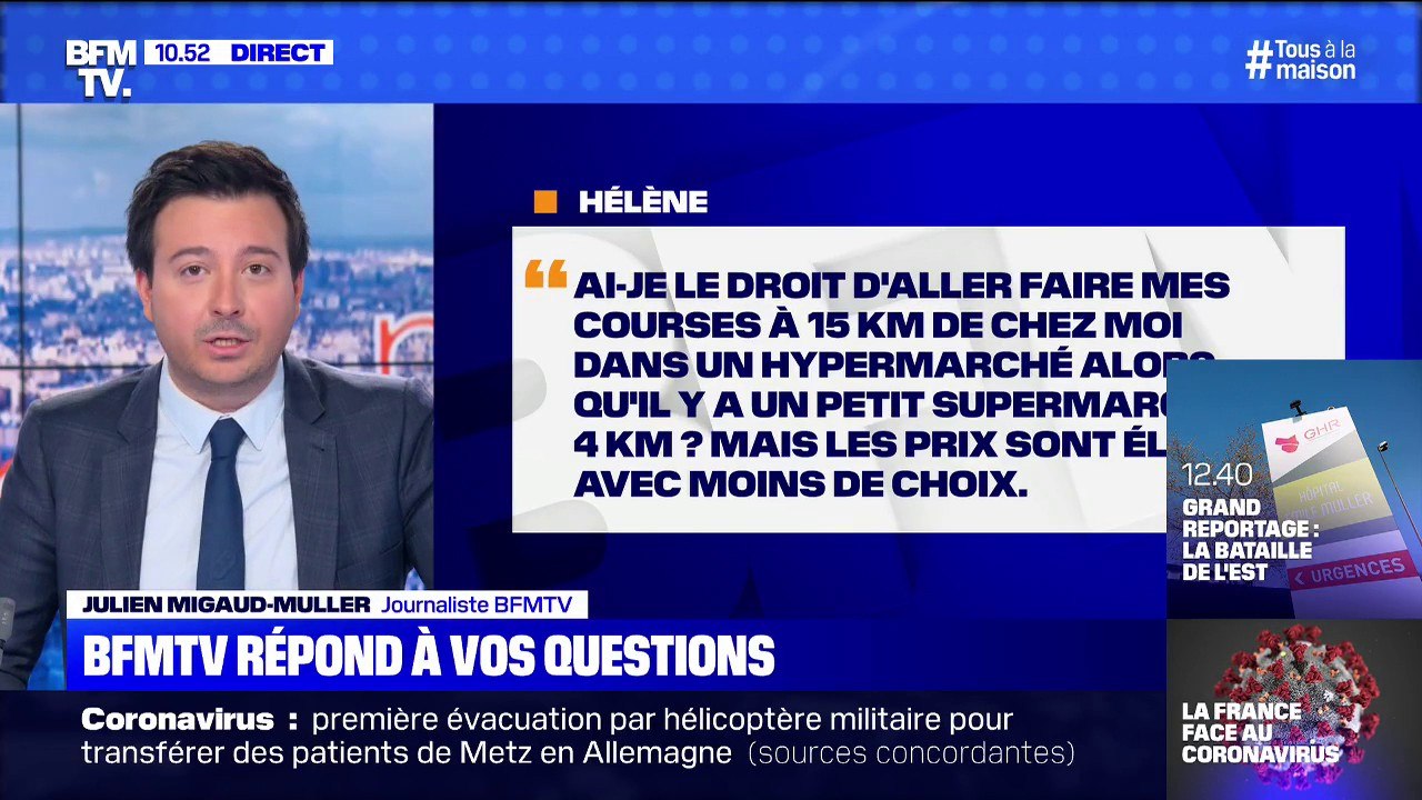 Puis-je aller faire mes courses à 15 km de chez...
