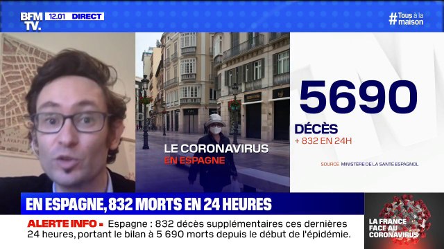 Coronavirus en Espagne: 832 décès supplémentaires en 24 heures