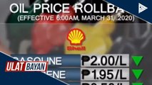Oil price rollback, ipapatupad ngayong linggo