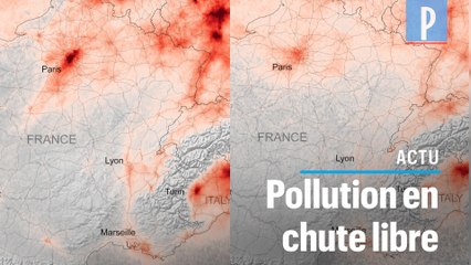 Vue de l'espace, la pollution chute drastiquement en Europe