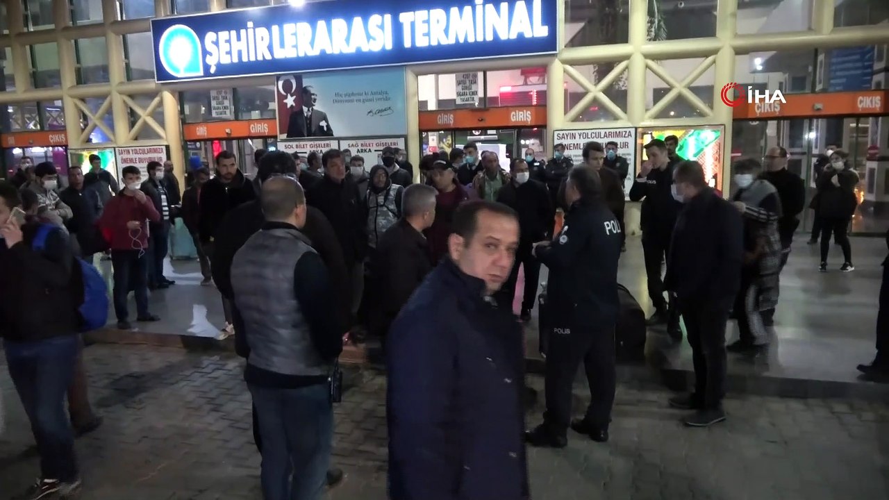 Antalya’da otobüs seferleri bugün saat 17.00’den itibaren valilik izni ile yapılacak