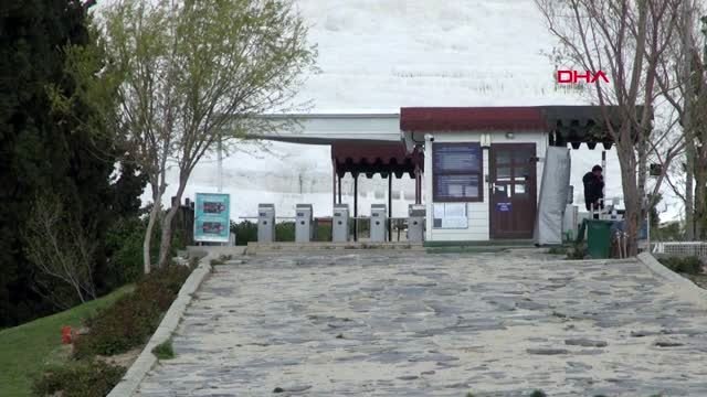 DENİZLİ Beyaz cennet Pamukkale'de koronavirüs sessizliği