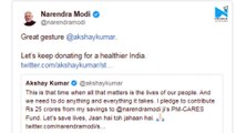 Akshay Kumar contributes Rs 25 crore to PM Modi’s coronavirus relief fund