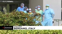 Coronavirus: esperti russi sanificano centro anziani ad Alzano Lombardo