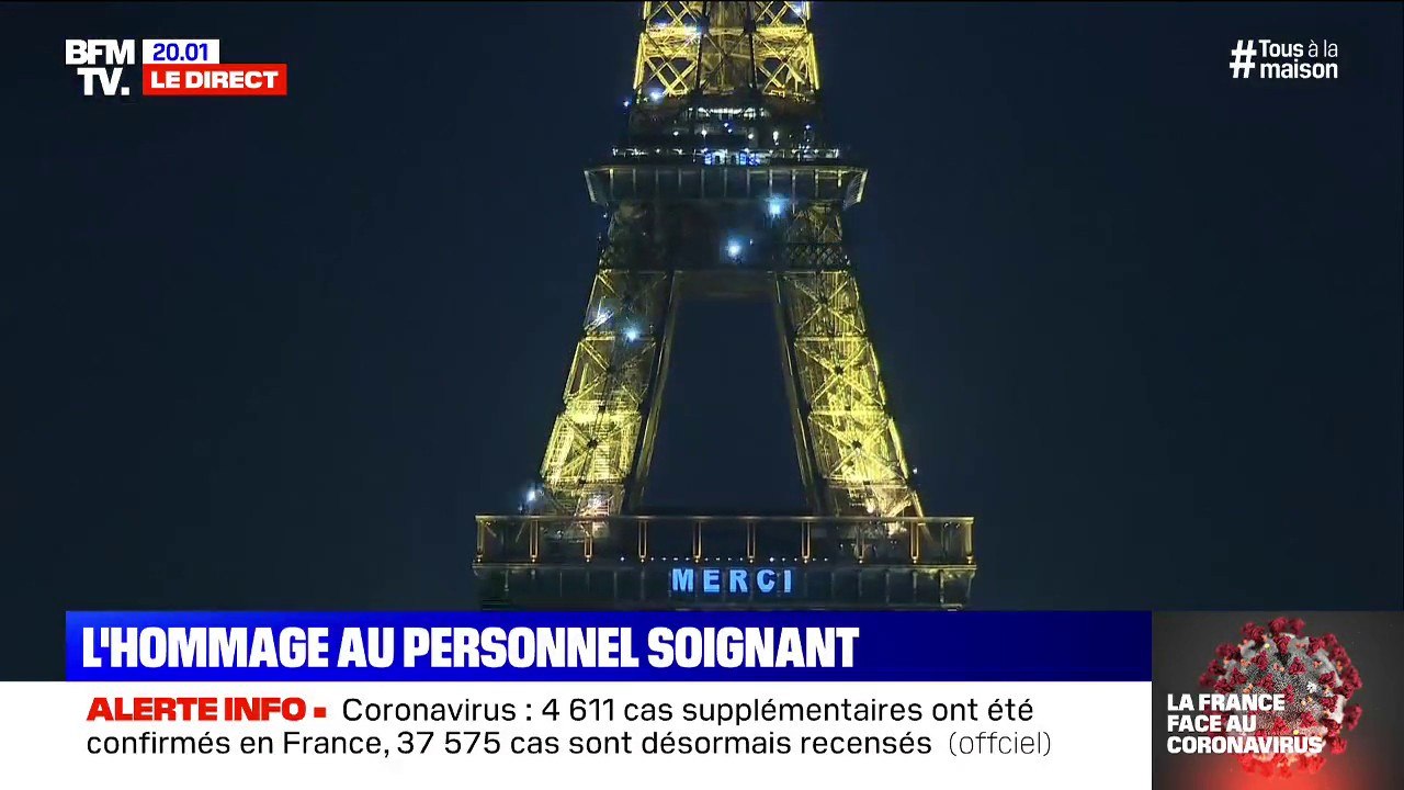 Les Français applaudissent les soignants depuis leurs fenêtres