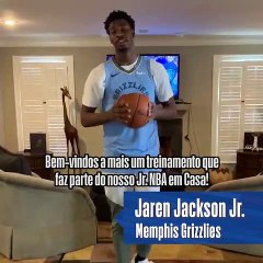 Two-Ball Dribbling Drill with Jaren Jackson Jr. (Portuguese Subtitles)
