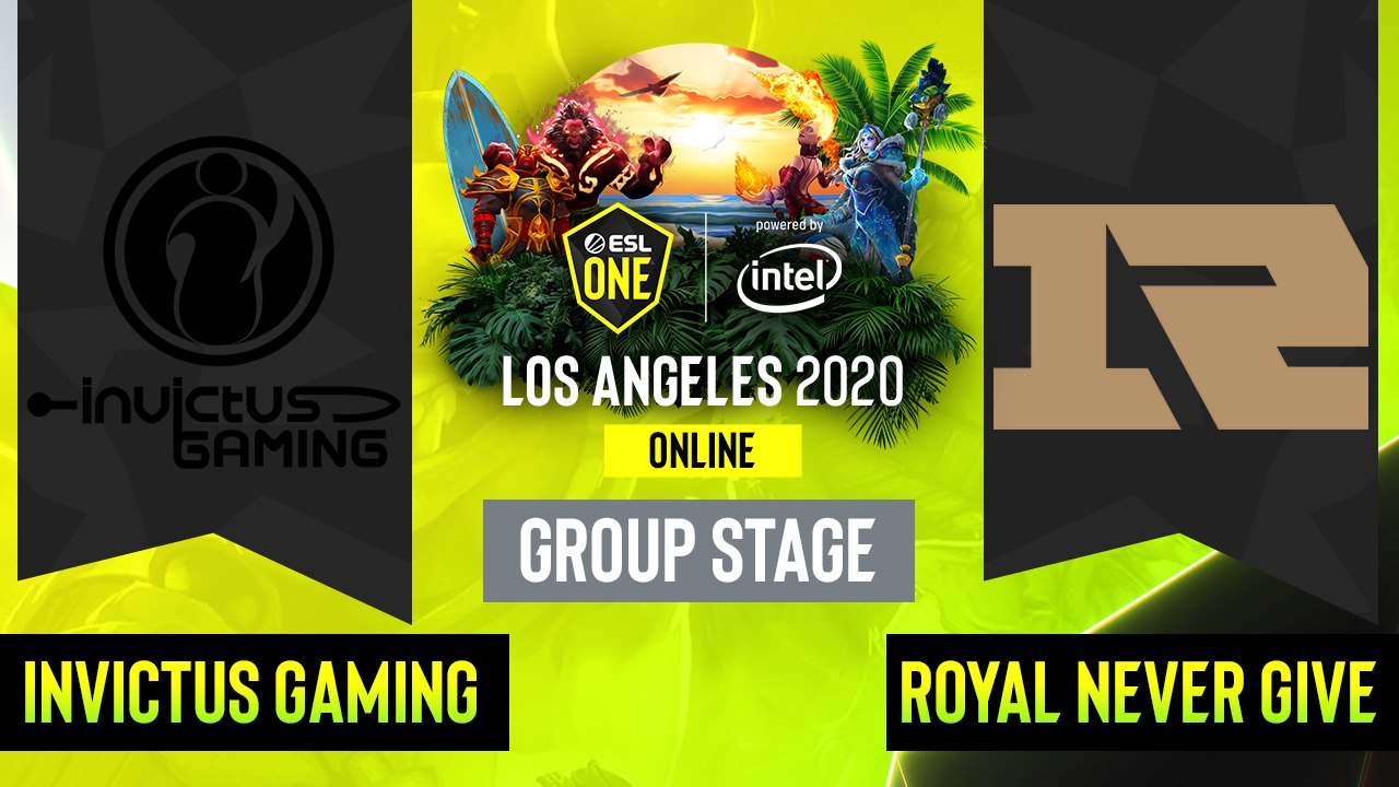Dota2 - Royal Never Give Up vs.  Invictus Gaming - Game 1 - Group Stage - CN - ESL One Los Angeles