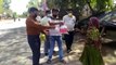 इटावा: महेवा ब्लाक परिषद के अधिकारियों ने ग्रामीण क्षेत्रों में बाटी सामग्री