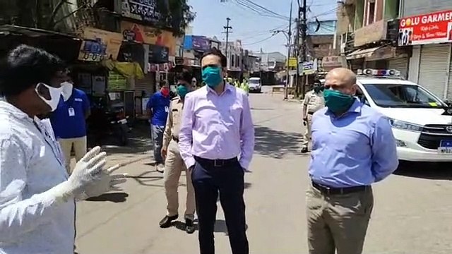 इंदौर खजराना में कमिश्नर, आईजी ने किया शहर का निरीक्षण