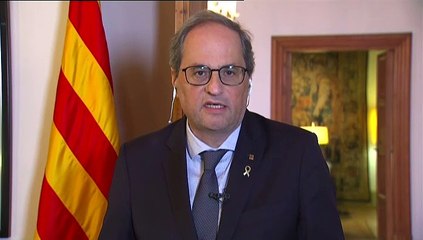 Torra expresa su "satisfacción" por el confinamiento total anunciado por Sánchez