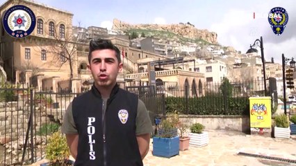 Mardin polisi üç dilde "Evde kal" dedi