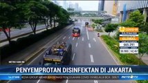 Korps Brimob Semprot Disinfektan di Jalan Protokol Jakarta