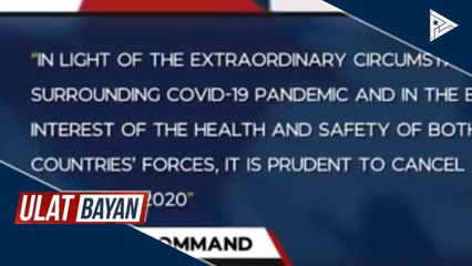 Balikatan Exercise, kinansela dahil sa CoVID-19