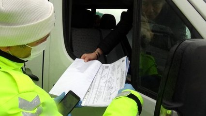 İstanbul'a giriş-çıkış yapan araçlara yönelik denetimler havadan görüntülendi