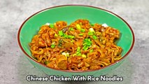 Chinese Chicken With Rice Noodles 4K