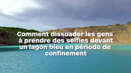 Les policiers colorent un lagon bleu en noir pour dissuader les touristes