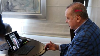 CUMHURBAŞKANI ERDOĞAN ULAŞTIRMA VE ALTYAPI BAKANI İLE TELEKONFERANSLA GÖRÜŞTÜ+-