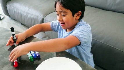 Easy DIY Science Experiment Drawing Float with Magic Marker Trick!!!!