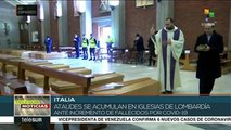 Italia: iglesias se encuentran abarrotadas por fallecidos por Covid-19