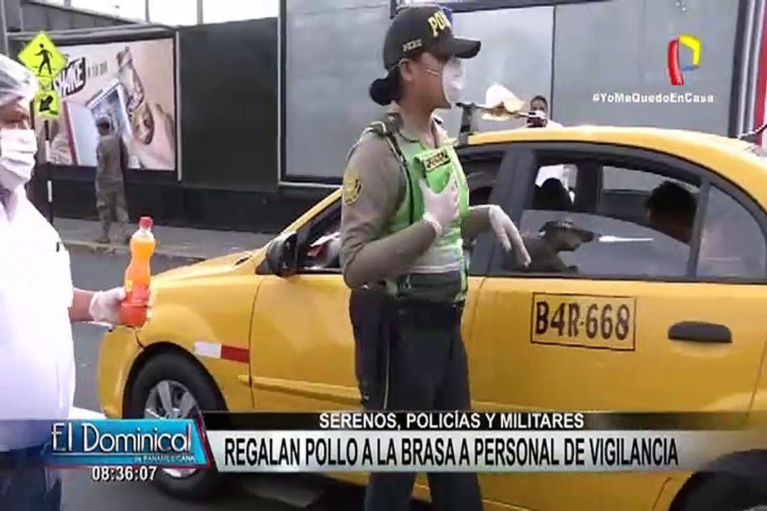 Estado de emergencia: entregan pollo a la brasa a serenos, policías y militares