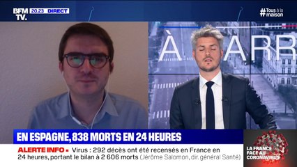 Virus: ce dimanche 29 mars, le bilan espagnol s'alourdit de 838 morts en 24 heures