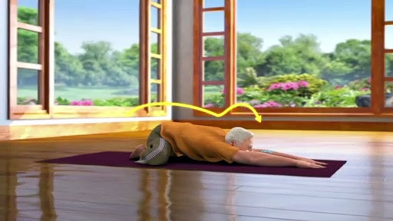 Yoga in 3D: Shashankasana - English