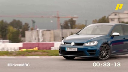 التحدي الأخير.. عبد الله وعبدو واللبنانية أندريه في "سبيد تست" بسيارة جولف R