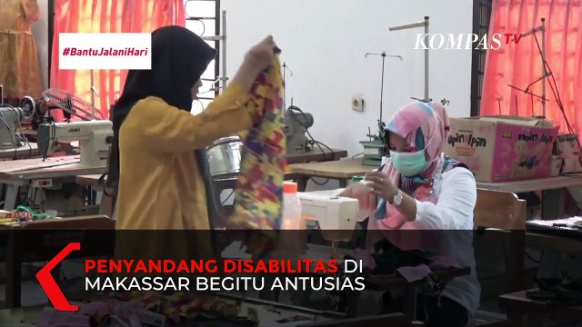 Masker Kain dengan Filter Tisu Buatan Para Penyandang Disabilitas