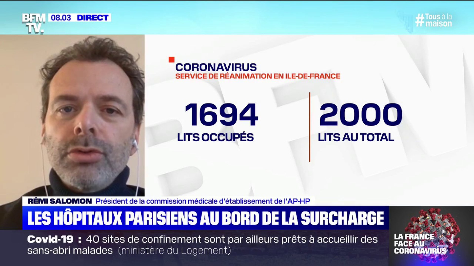 Rémi Salomon (président de la commission médicale AP-HP): "Nous sommes  proches de la saturation en ile-de-France" - Vidéo Dailymotion