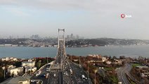 İstanbul Trafiğine Koronavirüs Etkisi; 15 Temmuz Şehitler Köprüsü Boş Kaldı