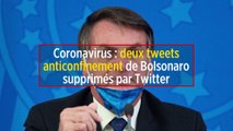 Coronavirus : deux tweets anticonfinement de Bolsonaro supprimés par Twitter