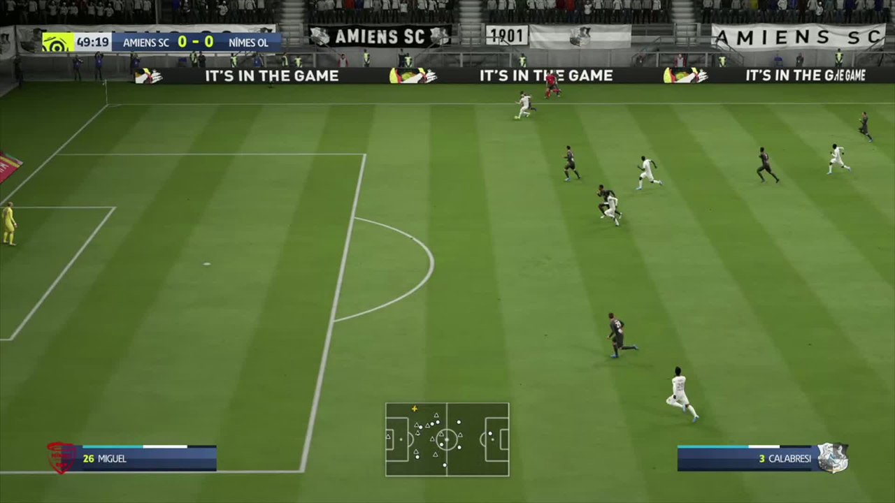 Amiens SC - Nîmes Olympique sur FIFA 20 : résumé et buts (L1 - 33e journée)