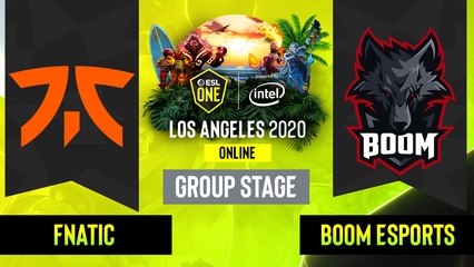 Dota2 - Fnatic vs. BOOM Esports - Game 2 - Group Stage - SEA - ESL One Los Angeles