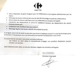 Carrefour : des menaces de sanctions pour droit de retrait ?