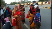 परमिशन नहीं मिली तो चूरू से पैदल जयपुर के लिए निकला परिवार