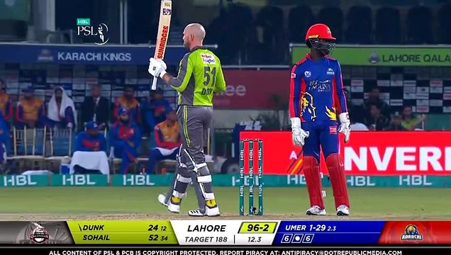 Ben Dunk Thrilling Sixes Against Karachi - Karachi Kings vs Lahore Qalandars - Match 23 - PSL 2020