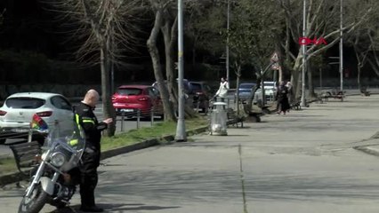 TARABYA SAHİLİ'NDE YASAĞI ÇİĞNEYİP BALIK TUTTULAR