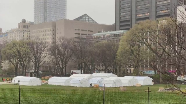 Coronavirus field hospital set up in New York’s Central Park as city’s health crisis deepens