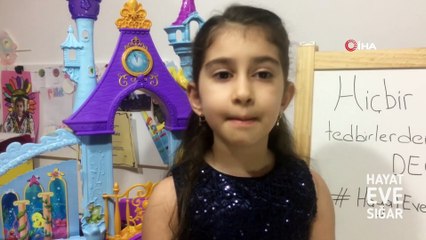 Birinci sınıf öğrencilerinden korona virüs mesajı