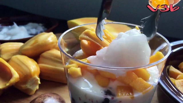 Cách Làm SỮA CHUA NẾP CẨM TRÁI CÂY Bằng Nồi Cơm Điện | Sữa Chua Nếp Cẩm MÍT XOÀI CÙI DỪA NƯỚC CỐT DỪA