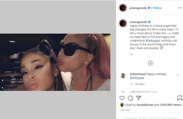 Ariana Grande faz homenagem a Lady Gaga em seu aniversário