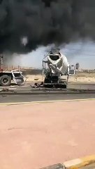فيديو .. حادث مروع واحتراق مركبات في الكويت