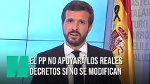 Pablo Casado afirma que el PP no apoyará los reales decretos del Gobierno