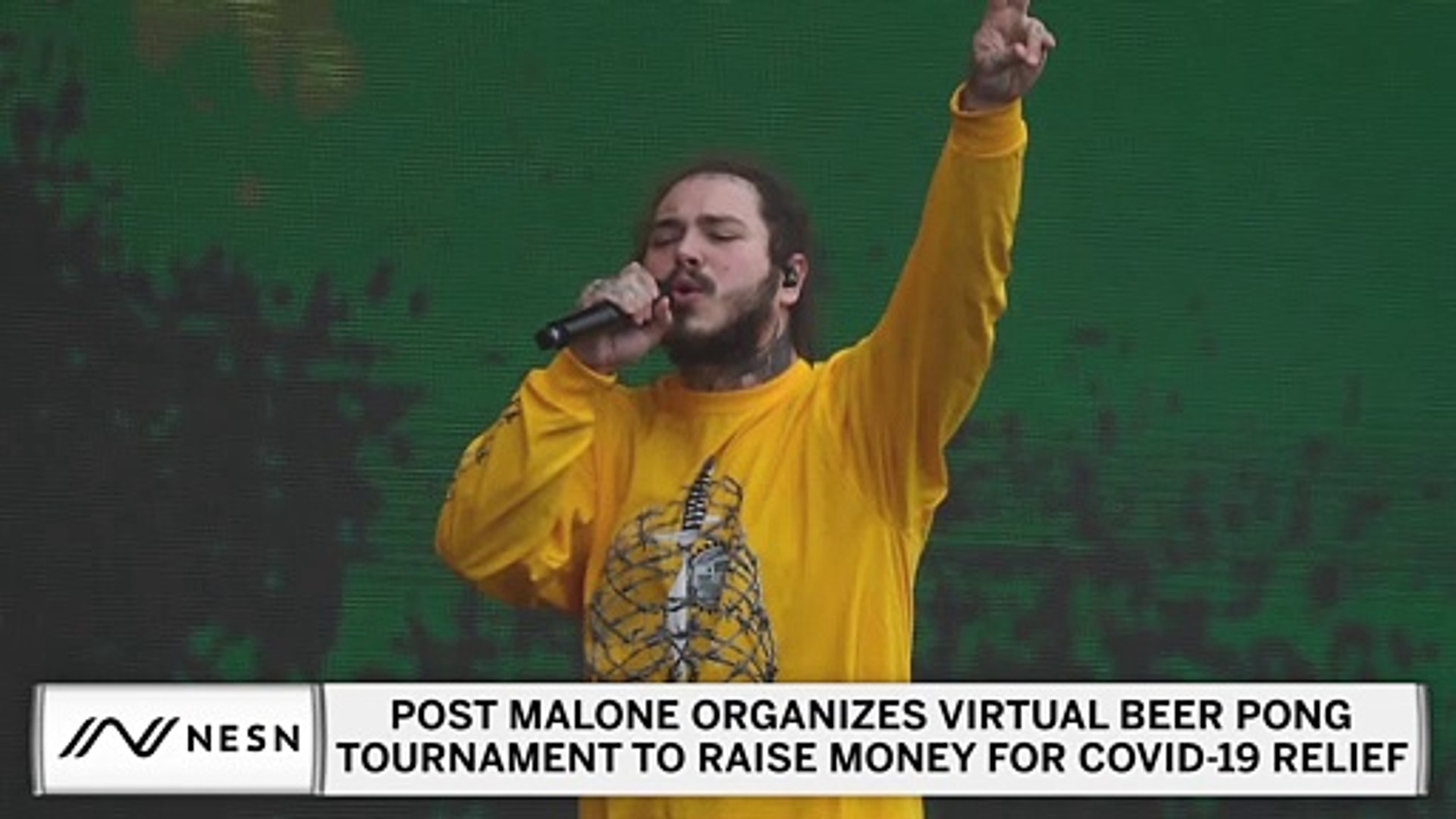 ⁣Rob Gronkowski, Johnny Manziel Competing In Post Malone Beer Pong Tournament