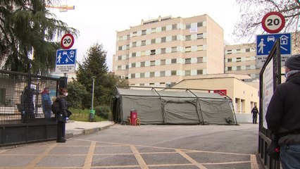 Hospital de campaña en el Gregorio Marañón de Madrid