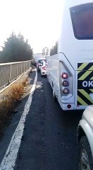 İstanbul giriş ve çıkışlarında araç kuyruğu