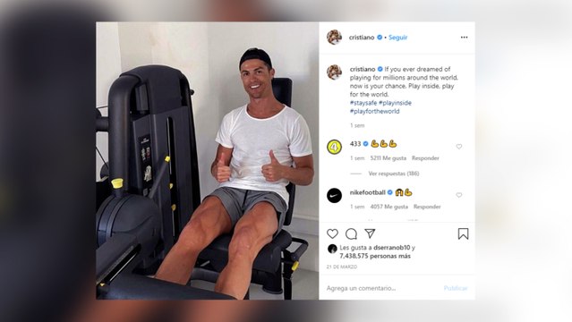 Cristiano Ronaldo pide a sus seguidores que se queden en casa