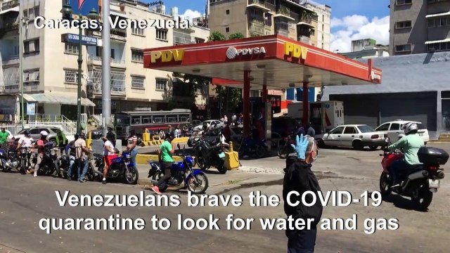 Venezuelans struggle to obtain gas and water during the covid-19 quarantine